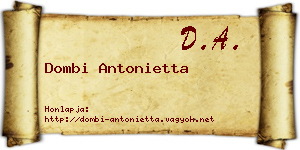 Dombi Antonietta névjegykártya